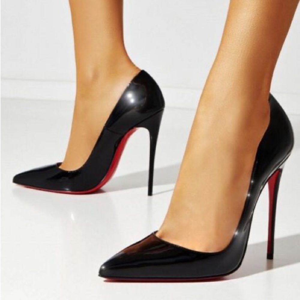 Christian Louboutin Piagelle Follies Black Patent Leather Pump